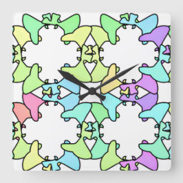 パステルデザイン スクエア壁時計