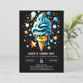 パステルデジタルシックボーイアイスクリーム誕生日 招待状 (スタンド正面)