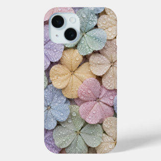 パステルデューキスドクローバーフラワーズ美学 iPhone 15ケース