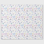 パステルトイズベビー男女兼用シャワー ラッピングペーパー (フラット)