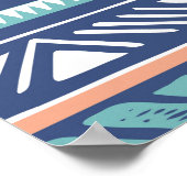 パステルトバルナバホ：シームレスパターン。 ポスター (角)