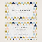 パステルトライアングルインテリアデザイナー名刺 (正面&裏面)