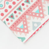 パステルトライバルパターンフリースブランケット、中 フリースブランケット (角)