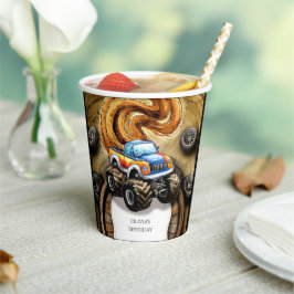 パステルトラックモンスタートラック誕生日 紙コップ