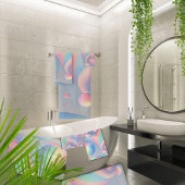 パステルトリップ(幻覚体験)のようなワウレインボーバブル渦巻き バスタオルセット