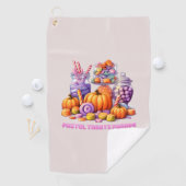 パステルトリートパレード – かわいいキャンディ&パンプキン ゴルフタオル (インサイチュ)