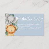 パステルトロピカルサファリ動物の本ベビー 名刺 (正面)