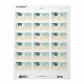 パステルトロピカルパームズビジュアルデザインアーティスト ラベル (フルシート)