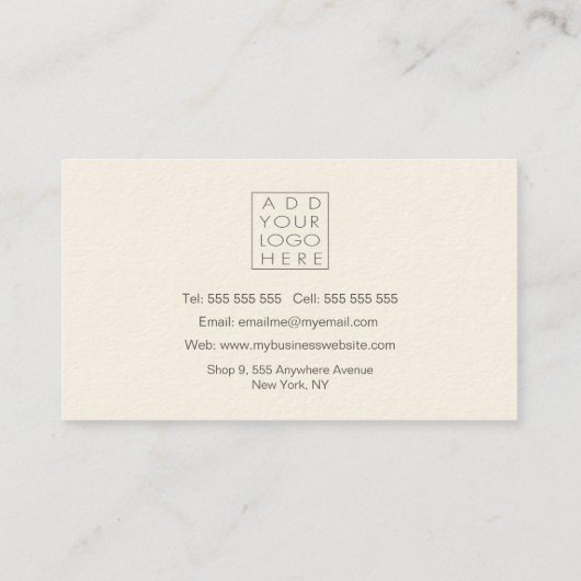 パステルトロピカルパームズビジュアルデザインアーティスト 名刺 (裏面)