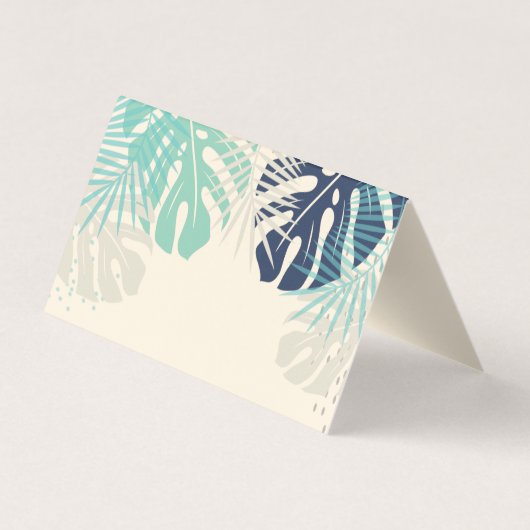 パステルトロピカルパームズビジュアルデザインアーティスト 名刺 (裏面)