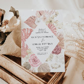 パステルトロピカルフェスティバルデスティネーションウェディング 招待状