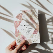 パステルトロピカルフェスティバルデスティネーションウェディング 招待状