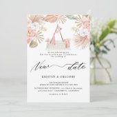 パステルトロピカルフェズボヘミアン新結婚日付 招待状 (スタンド正面)