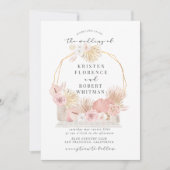 パステルトロピカルフェズボヘミアン結婚ズ 招待状 (正面)