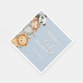 パステルトロピカルベビーシャワージャングルサファリ動物 スタンダードランチョンナプキン (角)