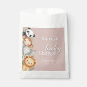 パステルトロピカルベビーシャワージャングルサファリ動物 フェイバーバッグ (正面)