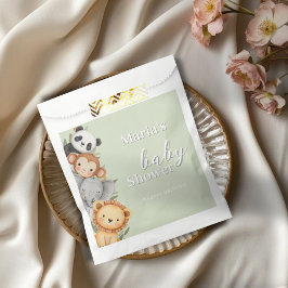 パステルトロピカルベビーシャワージャングルサファリ動物 フェイバーバッグ