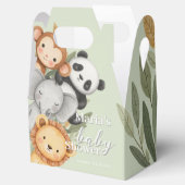 パステルトロピカルベビーシャワージャングルサファリ動物 フェイバーボックス (オープン)
