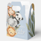 パステルトロピカルベビーシャワージャングルサファリ動物 フェイバーボックス (オープン)