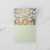 パステルトロピカルワイルドワンジャングルサファリ動物 サンキューカード (内部)