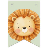 パステルトロピカルワイルドワンジャングルサファリ動物 バンティングフラッグ (第1の旗)