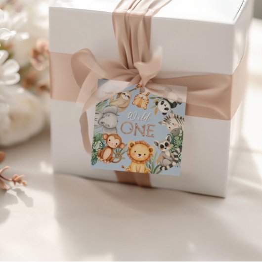 パステルトロピカルワイルドワンジャングルサファリ動物 フェイバータグ