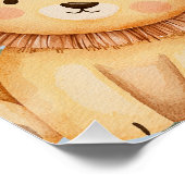 パステルトロピカルワイルドワンジャングルサファリ動物 ポスター (コーナー)