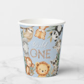 パステルトロピカルワイルドワンジャングルサファリ動物 紙コップ (正面)