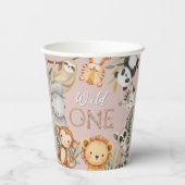 パステルトロピカルワイルドワンジャングルサファリ動物 紙コップ (裏面)