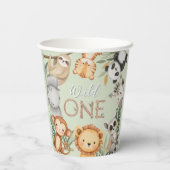 パステルトロピカルワイルドワンジャングルサファリ動物 紙コップ (裏面)