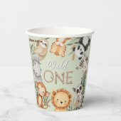 パステルトロピカルワイルドワンジャングルサファリ動物 紙コップ (正面)
