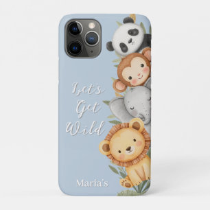 パステルトロピカルワイルドワンジャングルサファリ動物 iPhone 11 PROケース