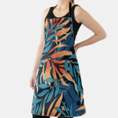 パステルトロピカル抽象芸術ボタニカル エプロン (インサイチュ)