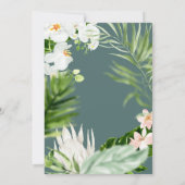 パステルトロピカル+金ゴールド幾何学的ベビーシャワー招待状 セーブザデート (裏面)