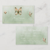 パステルトンネッドトランクルバタフライアポイントメントカード 名刺 (正面/裏面)