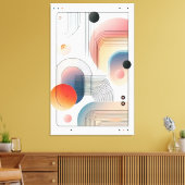 パステルトーンでの幾何学的な抽象化 キャンバスプリント (インサイチュ (リビング))