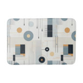 パステルトーンのレトロジオメトリックパターン バスマット (正面)