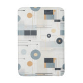 パステルトーンのレトロジオメトリックパターン バスマット (正面縦)