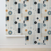 パステルトーンのレトロジオメトリックパターン