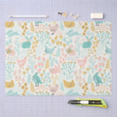 パステルトーンイースター記号パターン 薄葉紙 (クラフト)