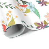 パステルトーンフラワーパターン ラッピングペーパー (ロールコーナー)