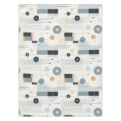 パステルトーンミッドセンチュリー幾何学模様 テーブルクロス (正面)