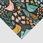 パステルトーン復活祭のシンボルのパターンの黒 薄葉紙 (詳細)