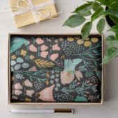 パステルトーン復活祭のシンボルのパターンの黒 薄葉紙 (ギフト)