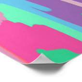 パステルトーン抽象芸術プリント ポスター (角)