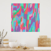 パステルトーン抽象芸術プリント ポスター (キッチン)