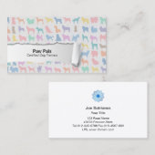 パステルドッグシルエット犬トレーナービジネスカード 名刺 (正面/裏面)