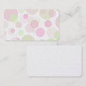 パステルドット背景テンプレートピンク緑の円 名刺 (正面/裏面)