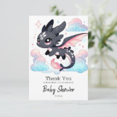 パステルドラゴンベビーシャワー サンキューカード (スタンド正面)