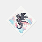 パステルドラゴンベビーシャワー スタンダードカクテルナプキン (角)